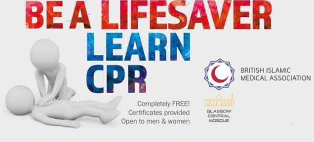 Learn CPR at Glasgow Central Mosque poster