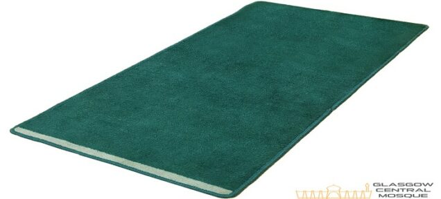 Green Musallah made from donated carpet