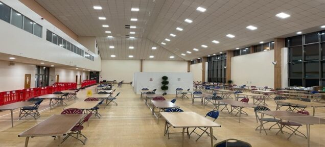 Covid-19 Vaccination hall at Glasgow Central Mosque